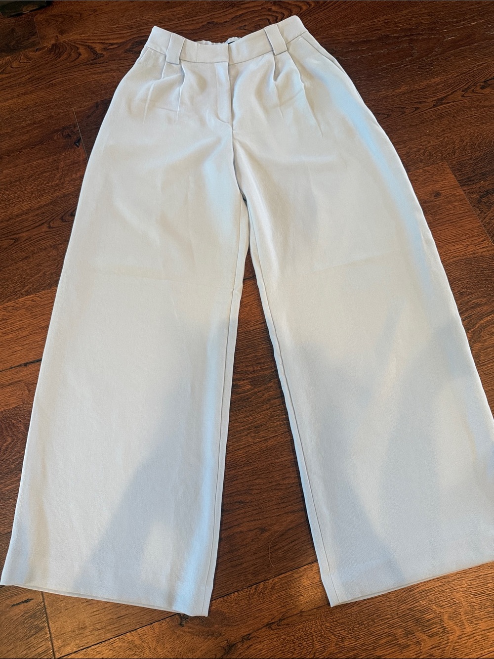 Express Powder Blue Wide-Leg Trousers